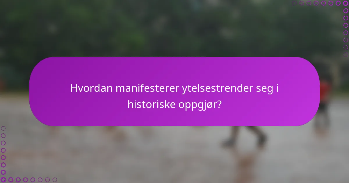 Hvordan manifesterer ytelsestrender seg i historiske oppgjør?